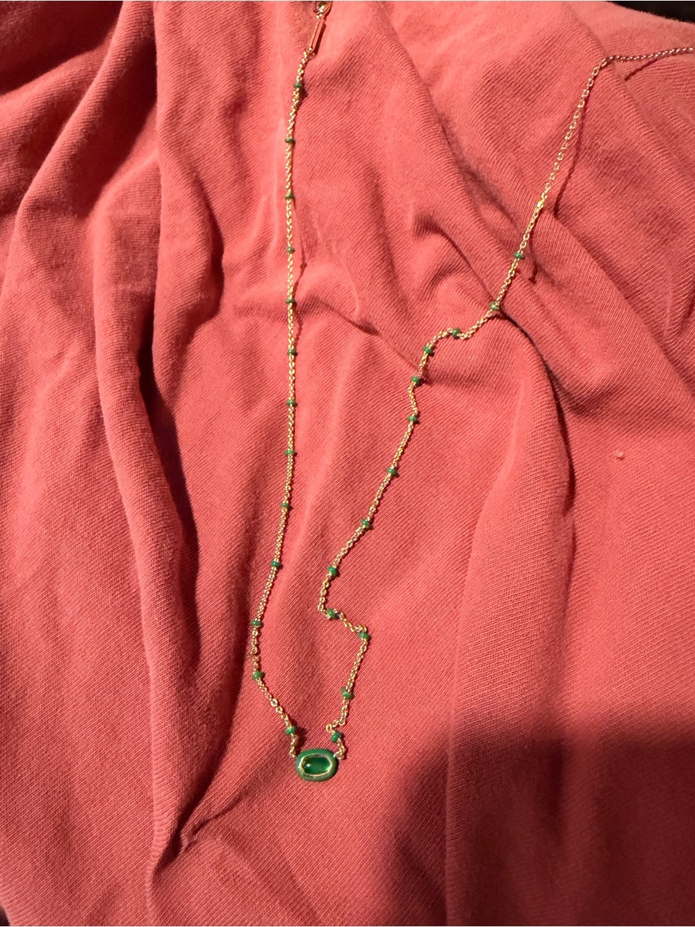 Kendra Scott 
Mini Elisa Gold Enamel Frame Short Pendant Necklace